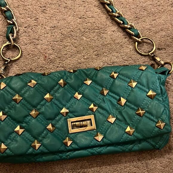 Nila anthony quilted studded teal bag - Picture 2 of 8